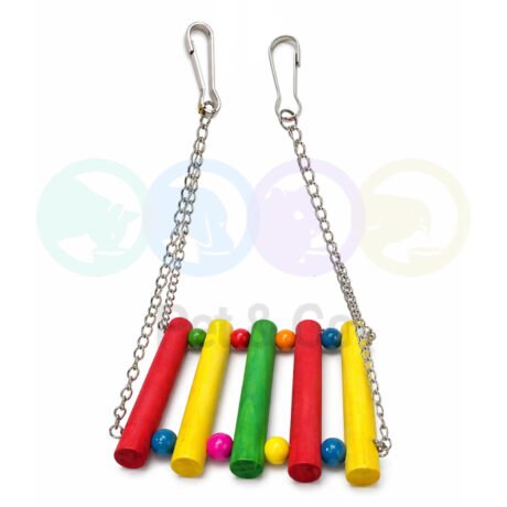 Bird Colorful Hanging Wooden Ladder Toy