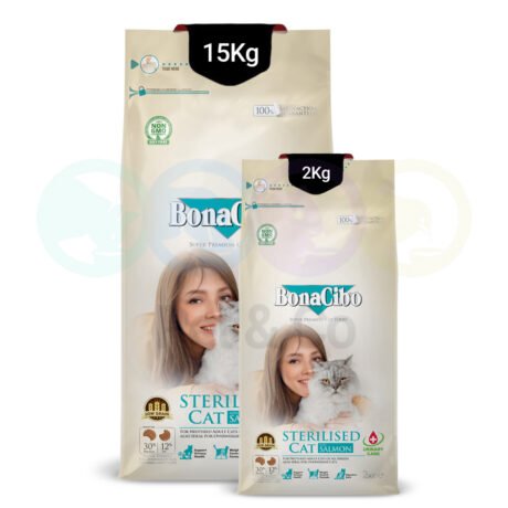 Bonacibo Kibbles for Sterilized Cats with Salmon