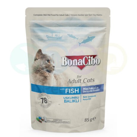 Bonacibo Chunks in Gravy for Cats with Fish 85g