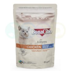 Bonacibo Chunks in Gravy for Kittens with Chicken 85g