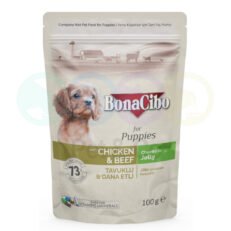 Bonacibo Chunks in Jelly for Puppies with Chicken & Beef 85g