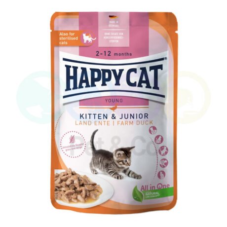 Happy Cat Chunks in Gravy for Kittens with Duck 85g