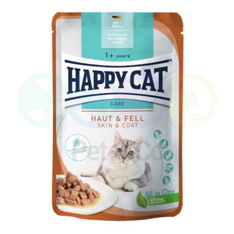 Happy Cat Chunks in Gravy for Cats Care Skin & Coat 85g