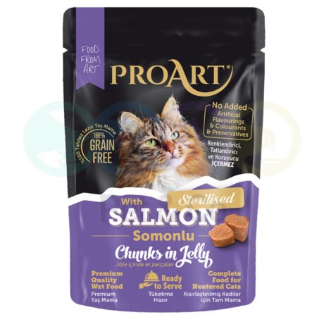 ProArt Chunks in Jelly for Sterilised Cats with Salmon 85g