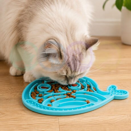 Slow Feeder Whale Mat for Cats & Dogs