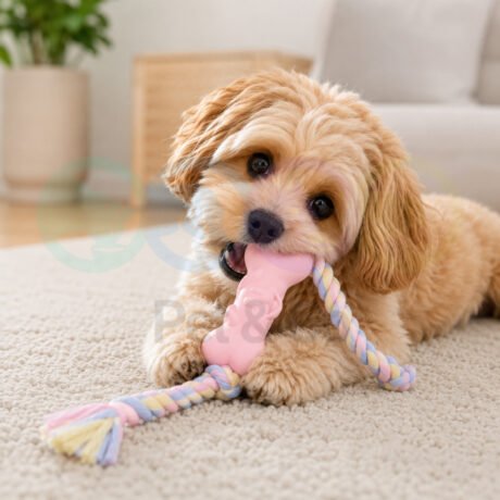 Dog Toy Cotton Rope & TPR Bone