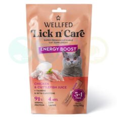 Wellfed Lick n' Care Treats for Energy Boost with Chicken 6×15g