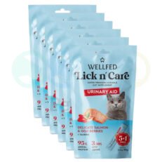 Lot Wellfed Lick n' Care Treats for Cats 6×90g