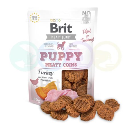 Brit Meat Jerky Puppy Meaty Coins with Turkey 80g