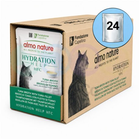 Lot Almo Nature Hydration Help for Cats with Broth 24×50g
