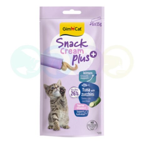 GimCat Liquid Treats for Kittens with Tuna & Zucchini 6×15g