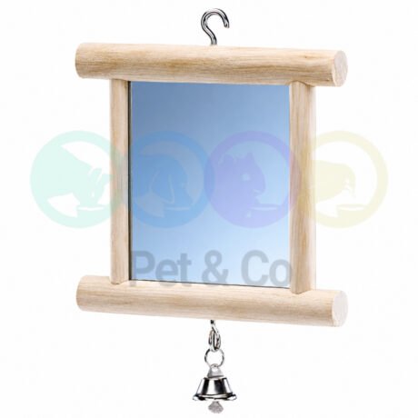 Bird Toy Mirror with Bell