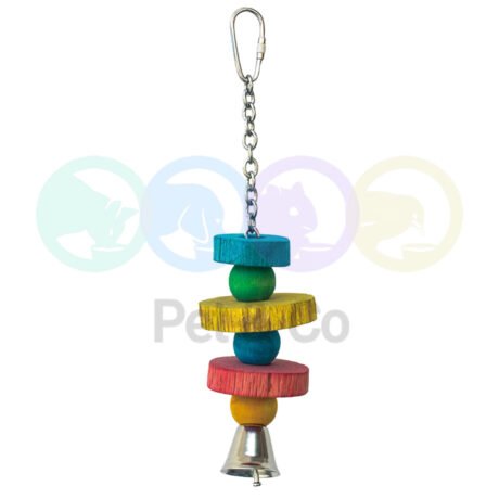 Bird Toy colored woods with bell