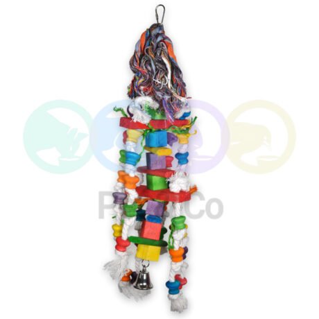 Bird Toy Wood Fun Cubes with Bell