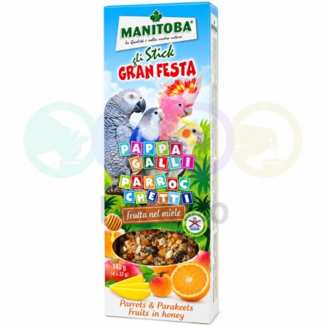 Manitoba Sticks Fruits Mix for Parrots & Parakeets 2×70g