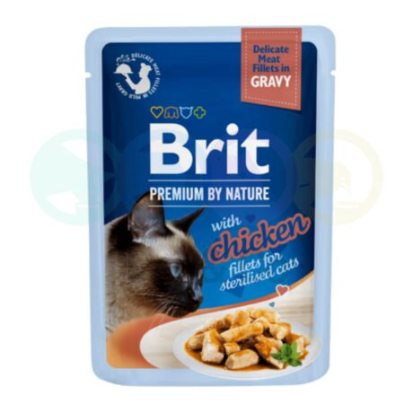 Brit Premium Chunks in Gravy for sterilized cats with Chicken 85g
