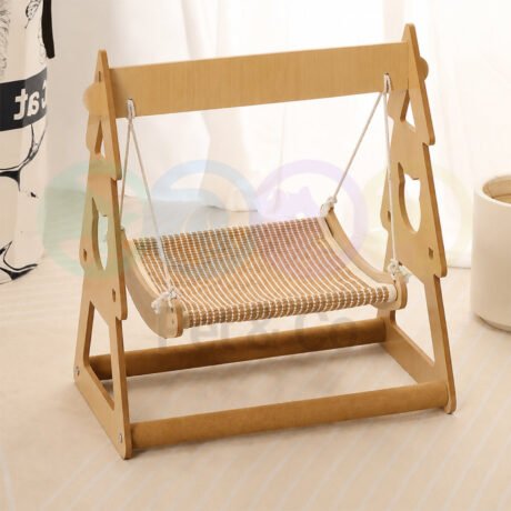 Wooden Cat Hammock Swing Bed for Cats