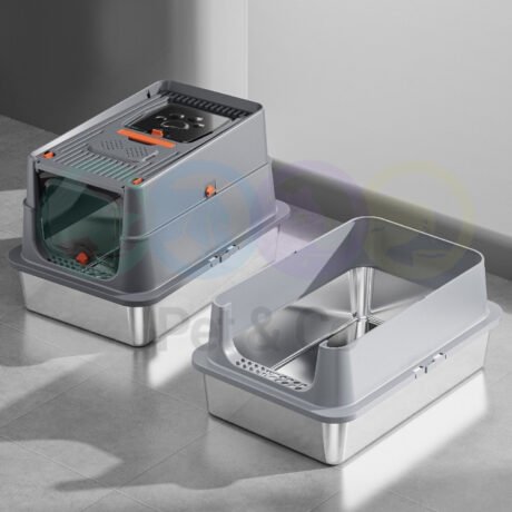 Stainless Steel Cat Litter Box Covered