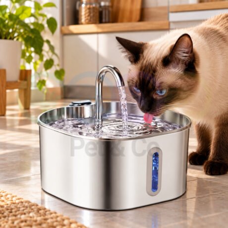Automatic Stainless Steel Pet Water Fountain 2.2L