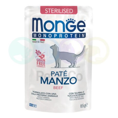 Monge Monoprotein Pâté for Cats Sterilised with Beef 85g