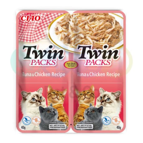 Twin Packs Shredded Chicken with Tuna & Chicken Recipe 80g