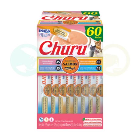 Churu Box of 60 Tubes with Salmon Variety
