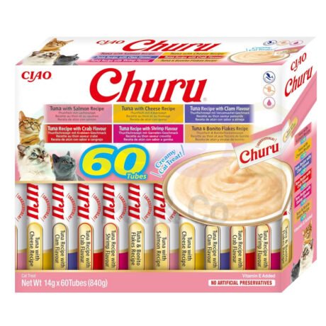 Churu Box of 60 Tubes with Tuna Variety